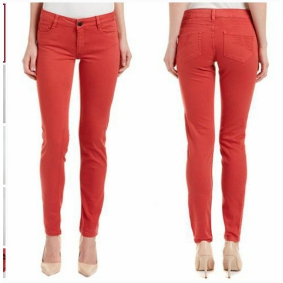 Maje Jaw Tomette Red Skinny Jean Size 34 EU Size 2 US - Picture 1 of 7